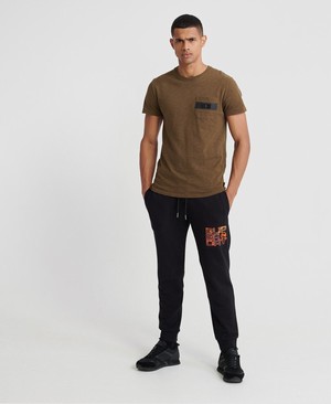 Superdry Split Camo Férfi Sportruházat Fekete | BHFZU7381